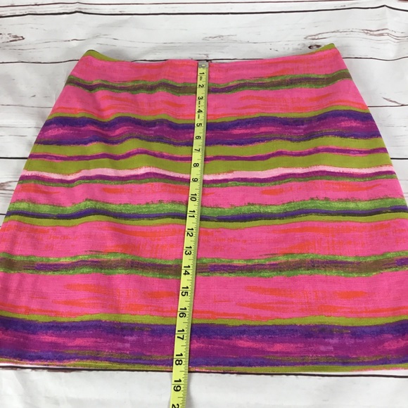 Ann Taylor Multicolored Striped Skirt Size 8 - Picture 6 of 7